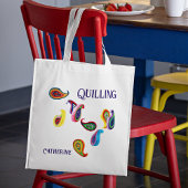 Quilling & Naam wijzigen, Papier Quilled Paisleys Tote Bag