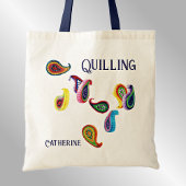 Quilling & Naam wijzigen, Papier Quilled Paisleys Tote Bag
