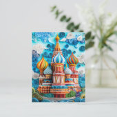 Quilling Onion Domes in Moskou Briefkaart (Staand voorkant)