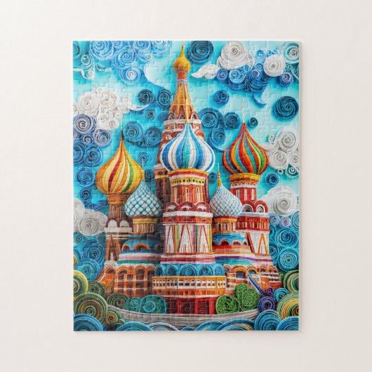 Quilling Onion Domes in Moskou Legpuzzel (Verticaal)