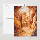 Quilling Petra Rock City in Jordanië Briefkaart (Voorkant / Achterkant)