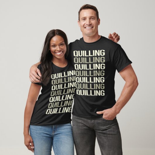 Quilling van witte tekst t-shirt (Unisex)
