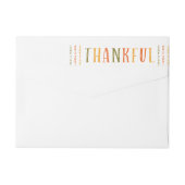 Quilly Thankful Wraparound Return Address Label (Achterkant)