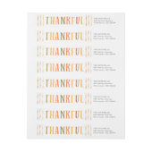 Quilly Thankful Wraparound Return Address Label (Vel)