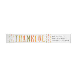 Quilly Thankful Wraparound Return Address Label