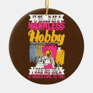 Quilote Sewing Fabric Sewerperson Keramisch Ornament