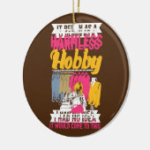 Quilote Sewing Fabric Sewerperson Keramisch Ornament (Links)