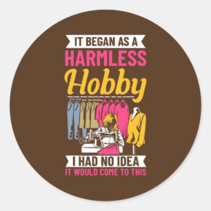 Quilote Sewing Fabric Sewerperson Ronde Sticker