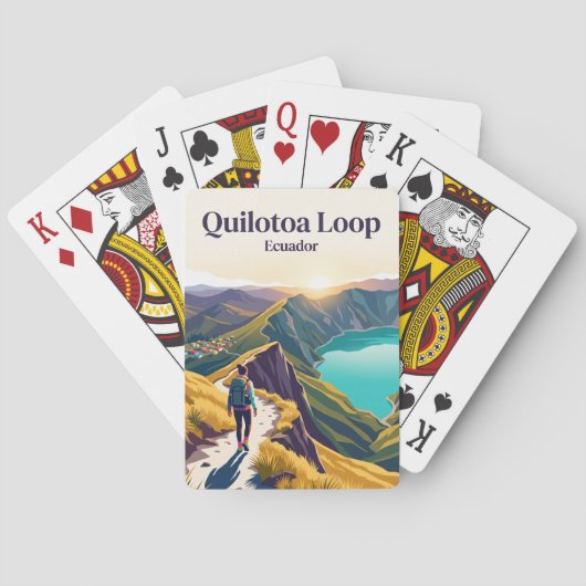 Quilotoa-lus Ecuador Pokerkaarten (Achterkant)