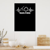 Quilpulspremium | Funny Quilting Lovers Poster (Keuken)