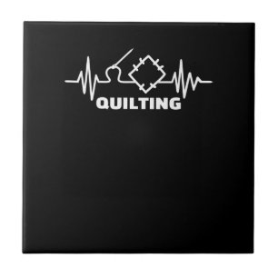 Quilpulspremium   Funny Quilting Lovers Tegeltje