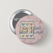 Quilt a Laugh Ronde Button 5,7 Cm (Voorkant /achterkant)