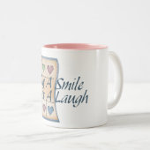 Quilt a Laugh Tweekleurige Koffiemok (Voorkant rechts)