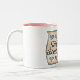 Quilt a Laugh Tweekleurige Koffiemok