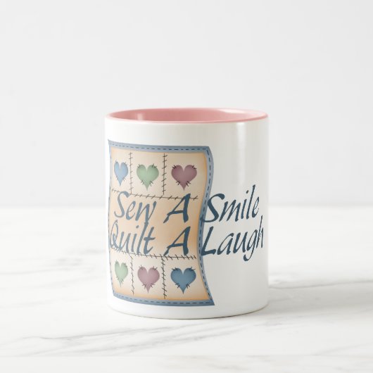 Quilt a Laugh Tweekleurige Koffiemok (Center)