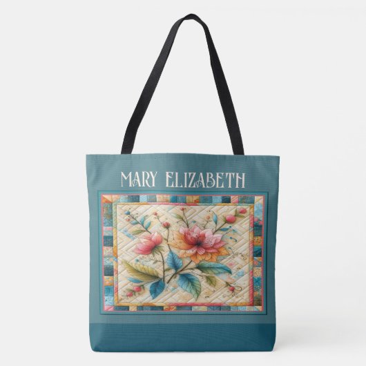 Quilt Afbeeldingen - ZIE TERUG Tote Bag (Voorkant)