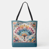 Quilt Afbeeldingen - ZIE TERUG Tote Bag (Achterkant)