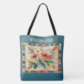 Quilt Afbeeldingen - ZIE TERUG Tote Bag (Achterkant)