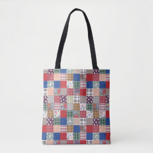  Quilt All-Over-Print Canvas tas