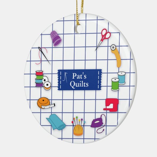 Quilt and Sew Time Ornament (Links)