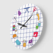Quilt and Sew Time Wall Clock, Round Grote Klok (Hoek)