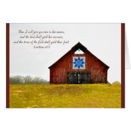 Quilt Barn Ik zal regen Parakaleo briefkaart geven