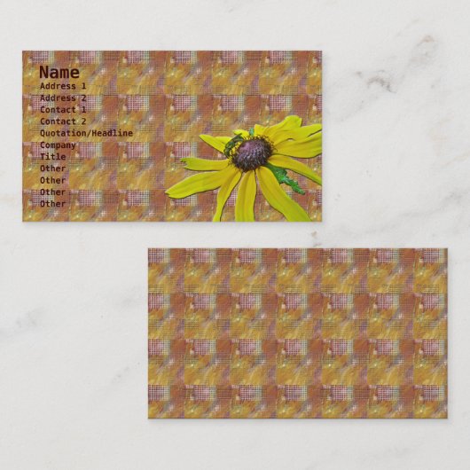 Quilt, Bee en Black Eyed Susan Visitekaartje (Voorkant / Achterkant)