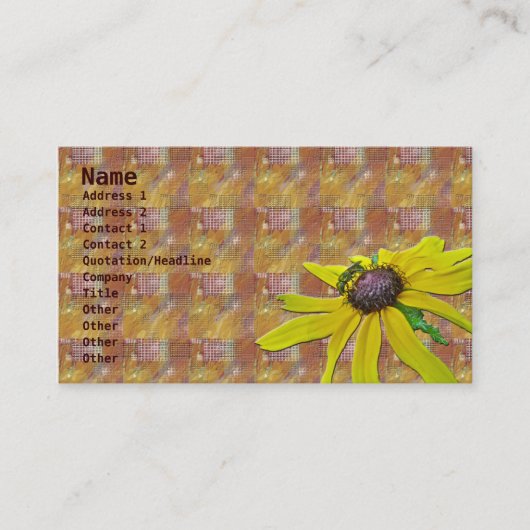 Quilt, Bee en Black Eyed Susan Visitekaartje (Voorkant)