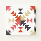 Quilt Block in Red en Brown Personalized Notitieboek (Achterkant)