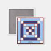 Quilt Block Pattern "Alabama" Magnet (Voorkant / Achterkant)