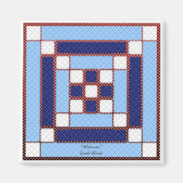 Quilt Block Pattern "Alabama" Magnet