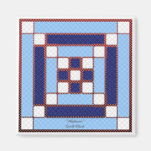 Quilt Block Pattern "Alabama" Magnet