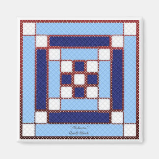 Quilt Block Pattern "Alabama" Magnet