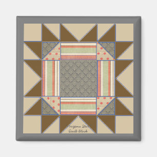 Quilt Block Pattern "Arizona Star" Magnet