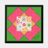 Quilt Block Pattern "Nonsense" Magnet (Voorkant)