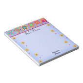 Quilt Block Periwinkle Lavendar Notitieblok (Schuin)