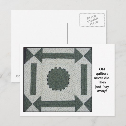 Quilt block quote briefkaart (Voorkant / Achterkant)