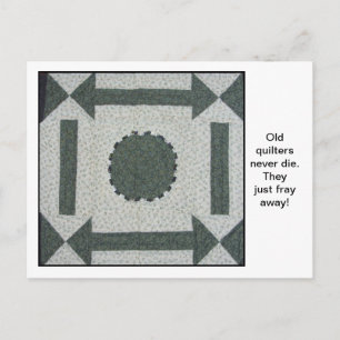 Quilt block quote briefkaart