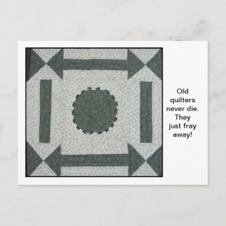 Quilt block quote briefkaart