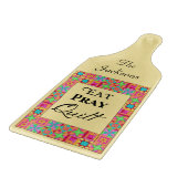 Quilt Blocks Rand Kunst Eat Pray Quilt Yellow Snijplank (Hoek)