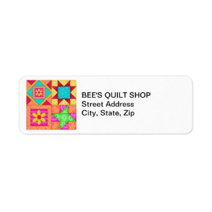 Quilt Blocks Retouradreslabel Etiket