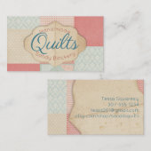 quilt blokkeert het kantelen van vlotten quilter v visitekaartje (Voorkant / Achterkant)