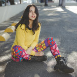 Quilt-blokken met meerdere kleuren als Sampler Leggings<br><div class="desc">Leggings met een helder en kleurrijk handontwerp met traditionele monsterflessenblokken.</div>