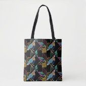 Quilt Blue Quail Tote Bag (Voorkant)