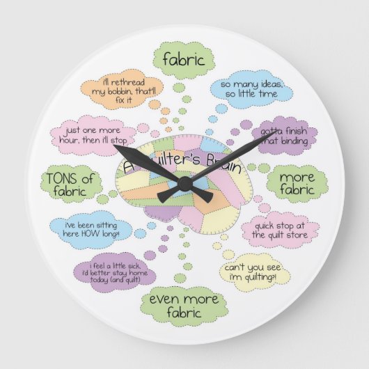 Quilt Brain Clock - Groot Grote Klok (Voorkant)