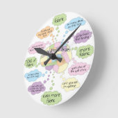 Quilt Brain Clock Ronde Klok (Hoek)