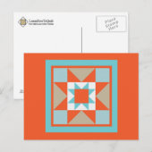 Quilt Briefkaart - Martha Washington Star (Voorkant / Achterkant)