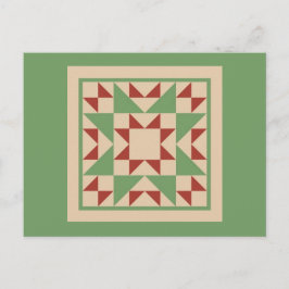 Quilt Briefkaart - Odd Fellow Block