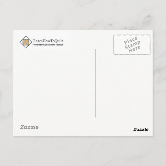 Quilt Briefkaart - Pozzle (rood/groen) van de Nede (Achterkant)