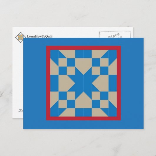 Quilt Briefkaart - Road naar Oklahoma (Voorkant / Achterkant)